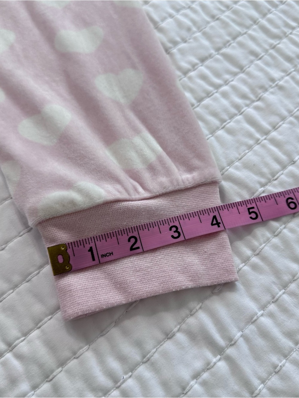 kate spade New York Light Pink Heart-Print Long-Sleeve Pajama Top in Size XL - Picture 11 of 11